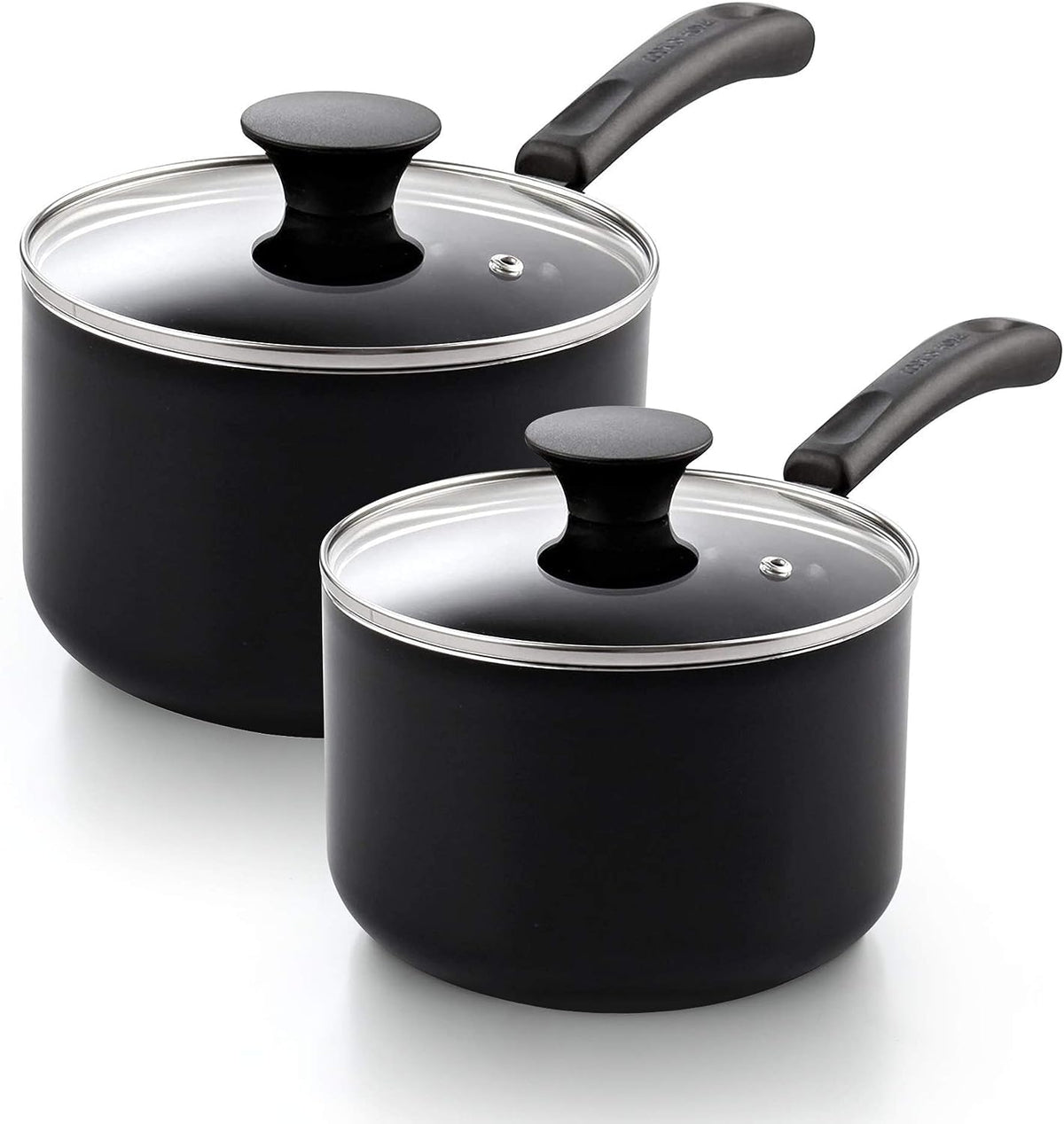 Cook N Home vue avant des casseroles montrant finition et couvercles, pratique
