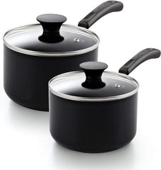 Cook N Home vue avant des casseroles montrant finition et couvercles, pratique