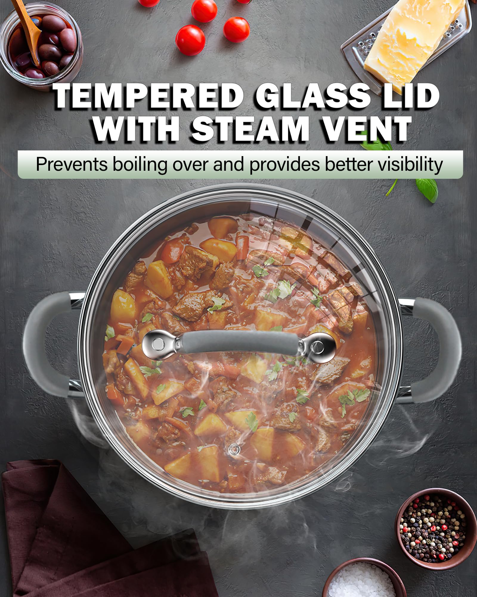 Cook N Home casseroles avec couvercles conservation de la chaleur