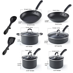 Cook N Home gros plan du revêtement antiadhésif garantissant un nettoyage facile