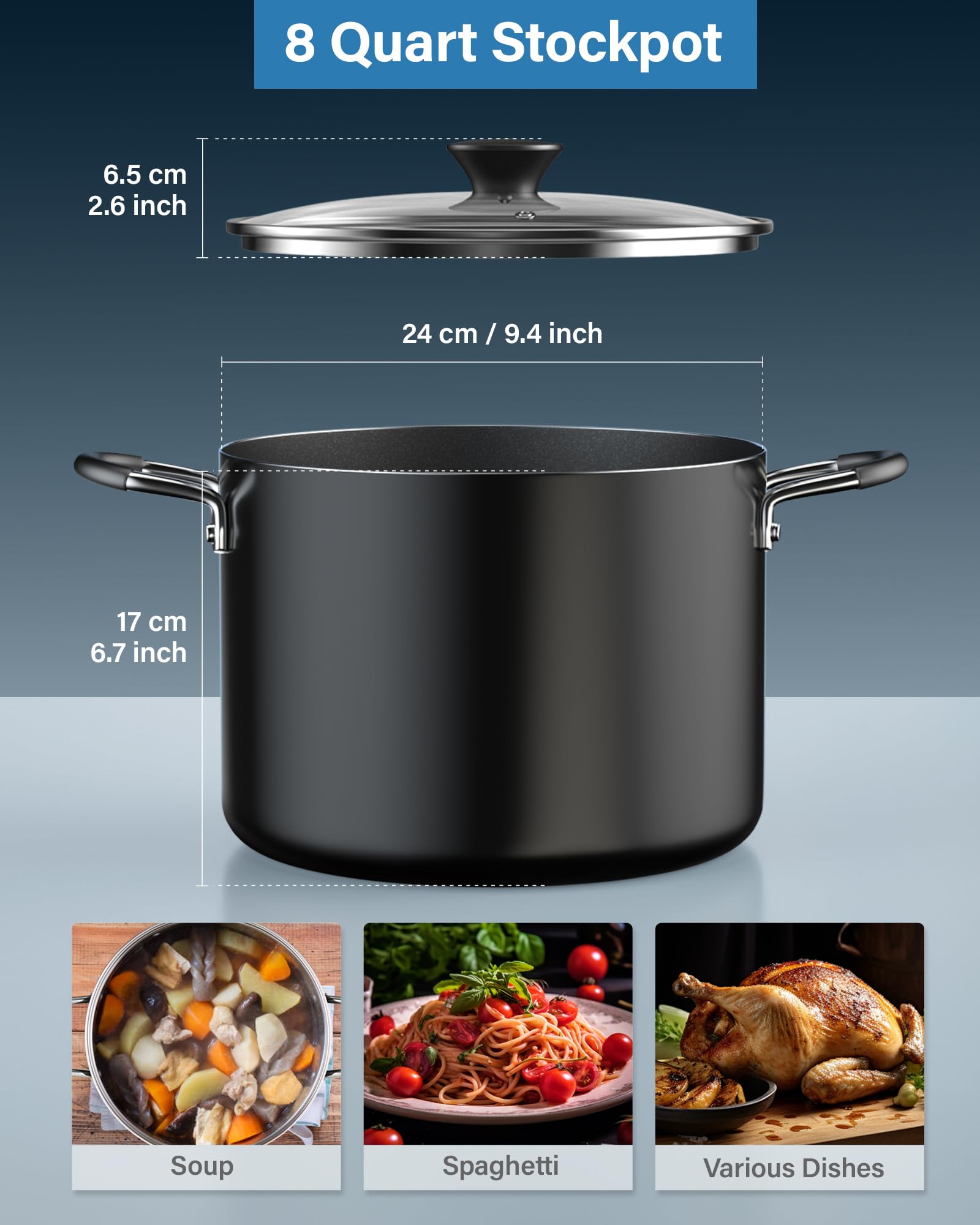 Cook N Home joint du couvercle gros plan assurant une étanchéité pratique