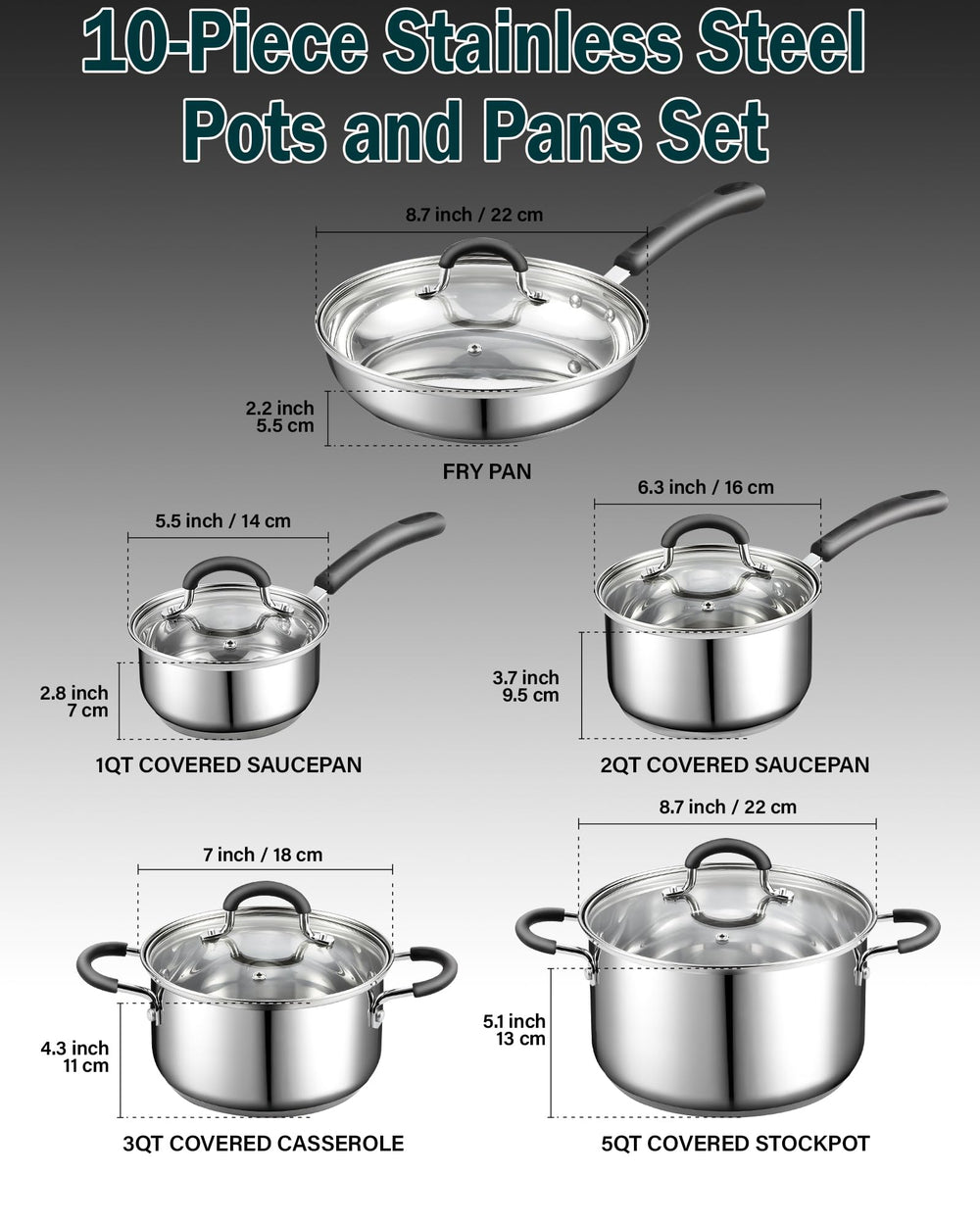 Cook N Home gros plan du poli miroir facilitant nettoyage et esthétique