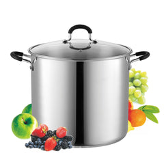 Cook N Home marmite 12 qt face avant montrant finition polie et capacité