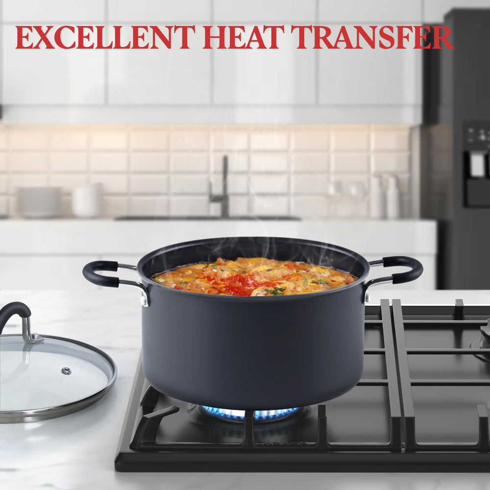 Cook N Home couvercle en verre trempé avec évent pour contrôle visuel et vapeur
