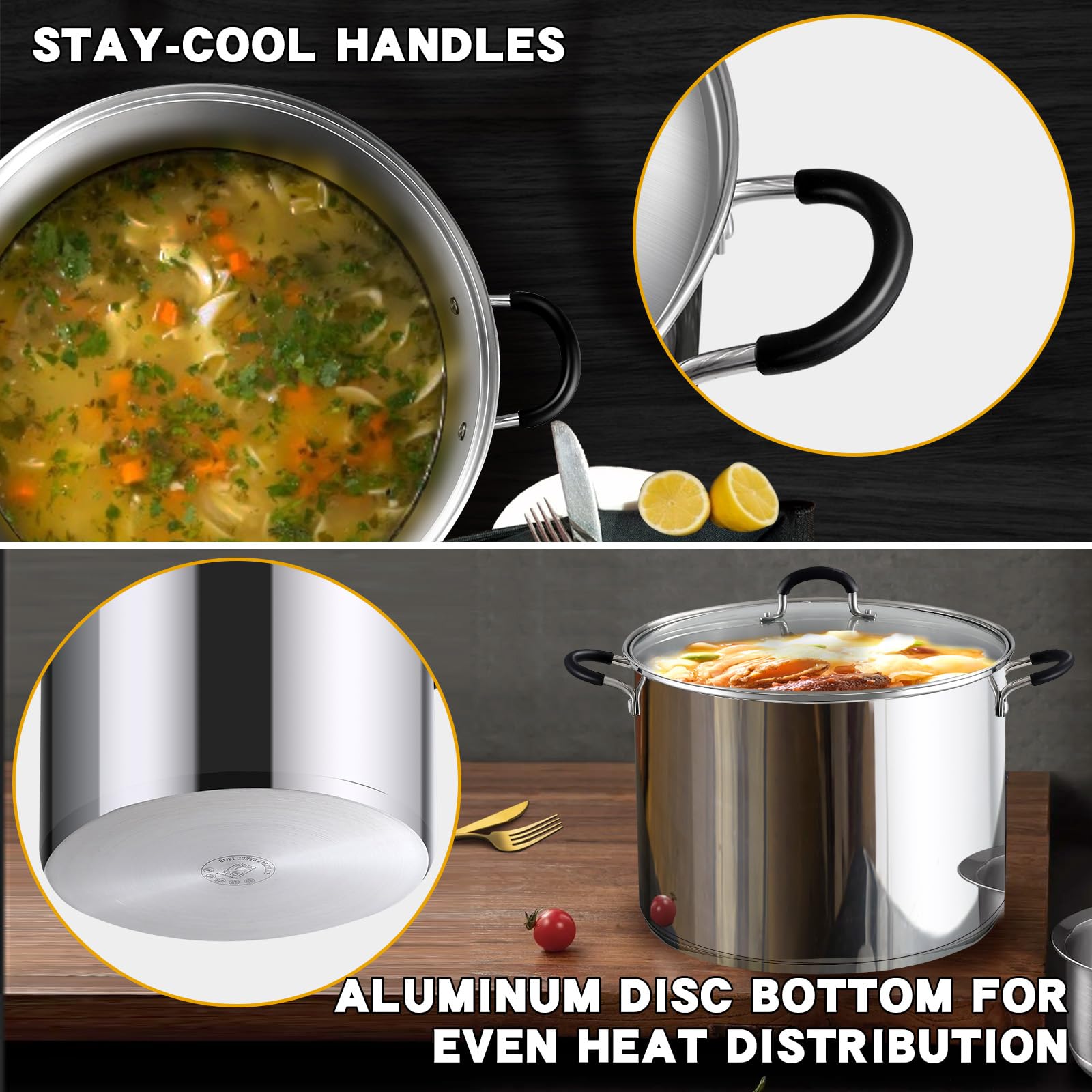 Cook N Home marmite en usage pour soupe familiale montrant polyvalence de cuisson