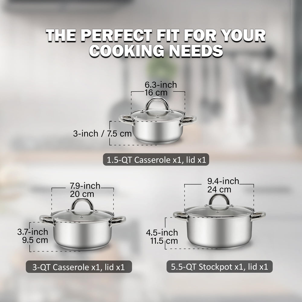 Cook N Home poignées rivetées détail offrant maintien sécurisé lors du service