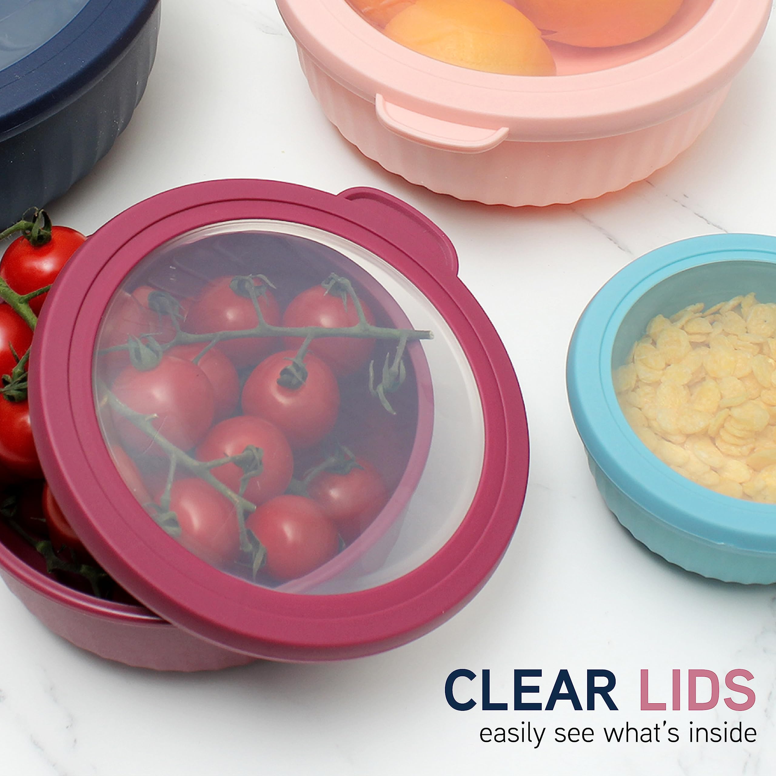COOK WITH COLOR bols emboîtés montrant rangement compact et gain de place