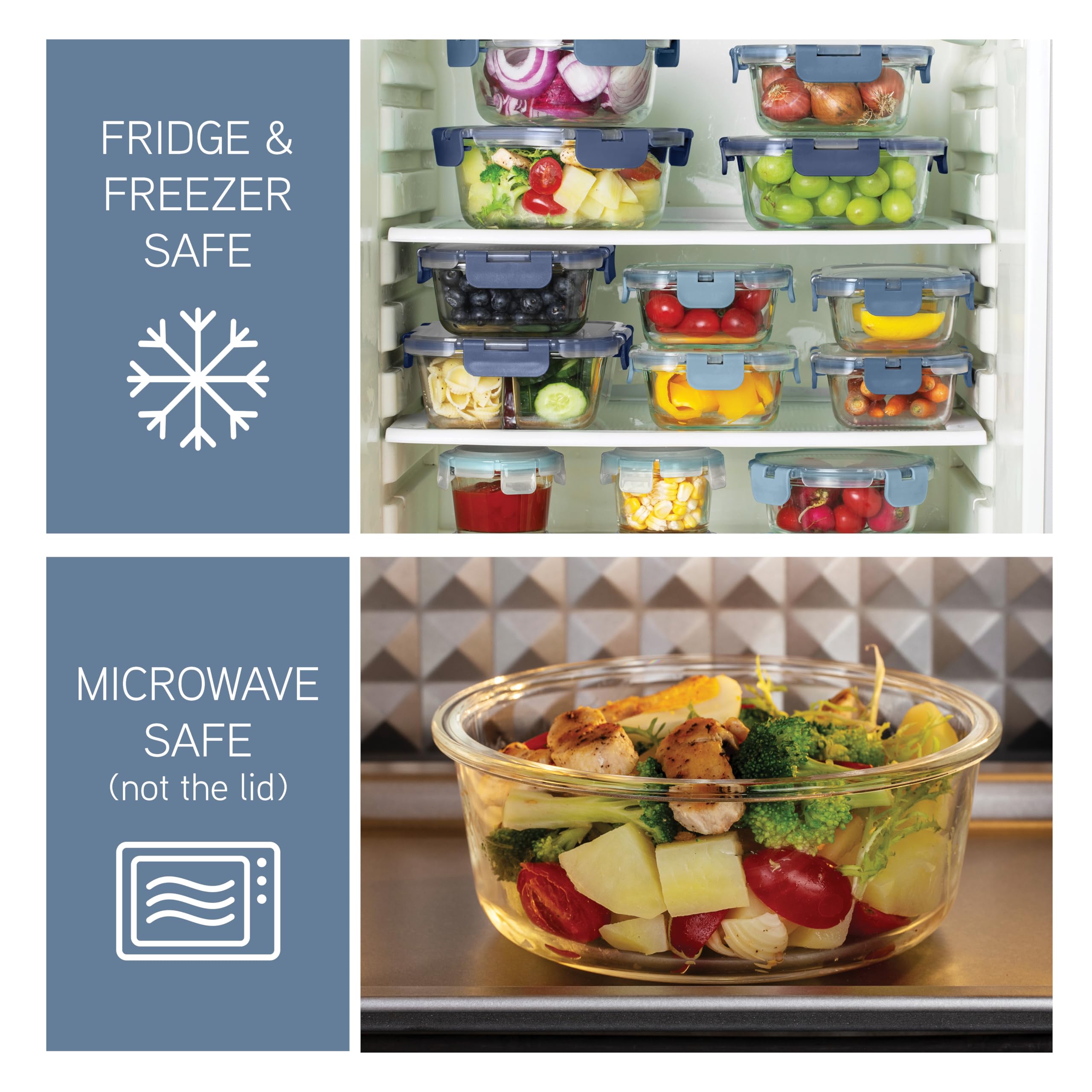 COOK WITH COLOR contenants empilés, gain de place et rangement optimisé