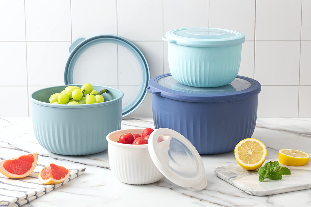COOK WITH COLOR couvercles empilés, rangement stable et transport sûr