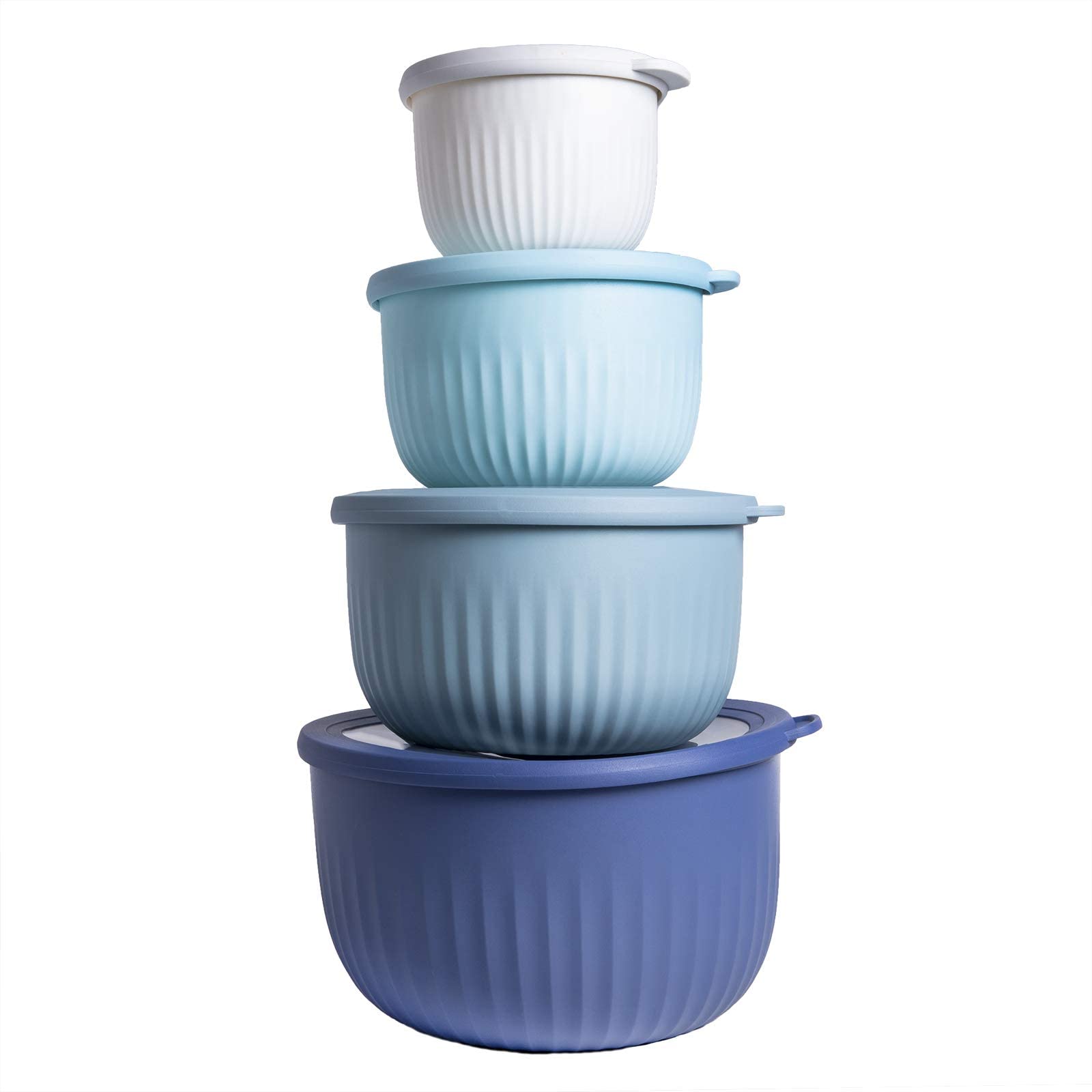 COOK WITH COLOR face avant du set bleu, design ombré et utilité pour la cuisine