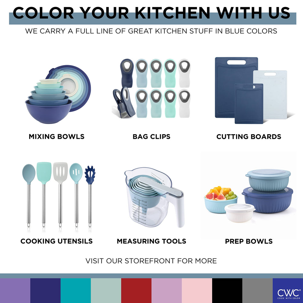 COOK WITH COLOR gros plan bord profond, mélanges sans éclaboussures sécurisés