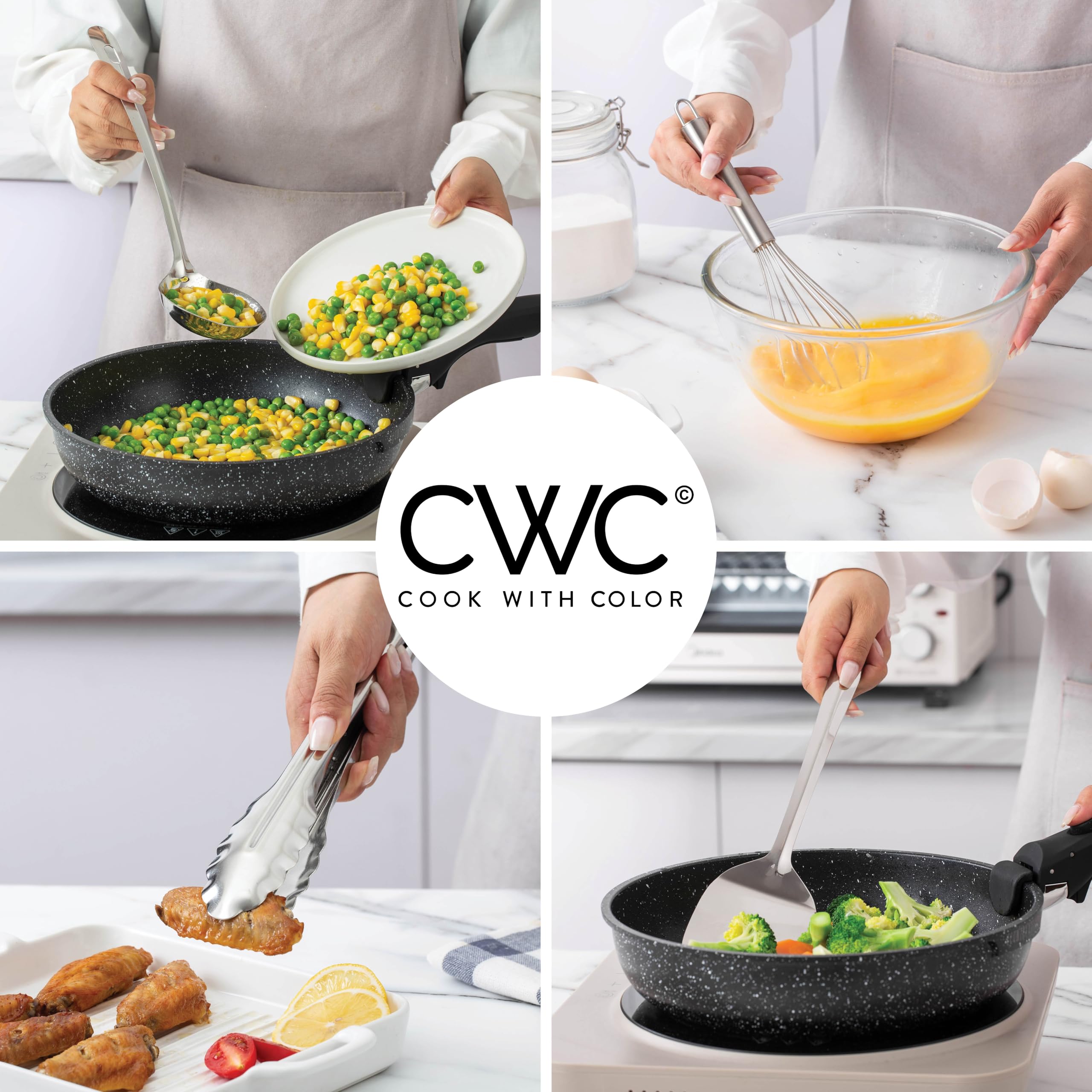 COOK WITH COLOR support vertical tenant les ustensiles, organisation pratique