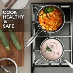 COOKER KING gros plan du revêtement céramique, surface antiadhésive pour moins d'huile