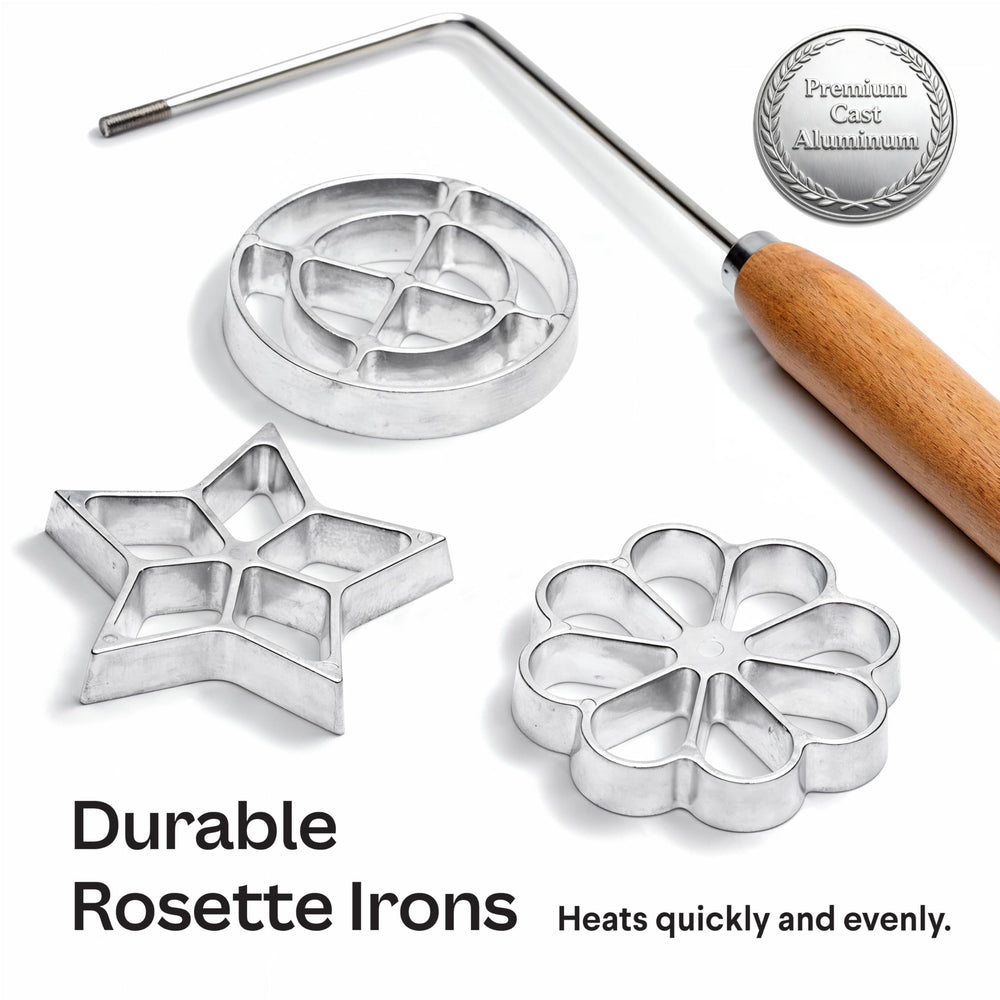 Cooking Gift Set bunuelos et gaufrettes fines montrant textures croustillantes