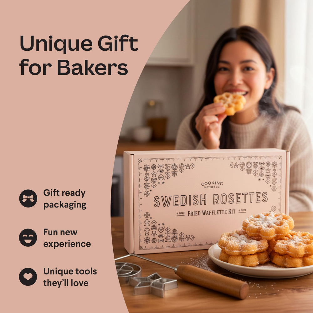 Cooking Gift Set comparaison taille montrant échelle et dimensions pratiques