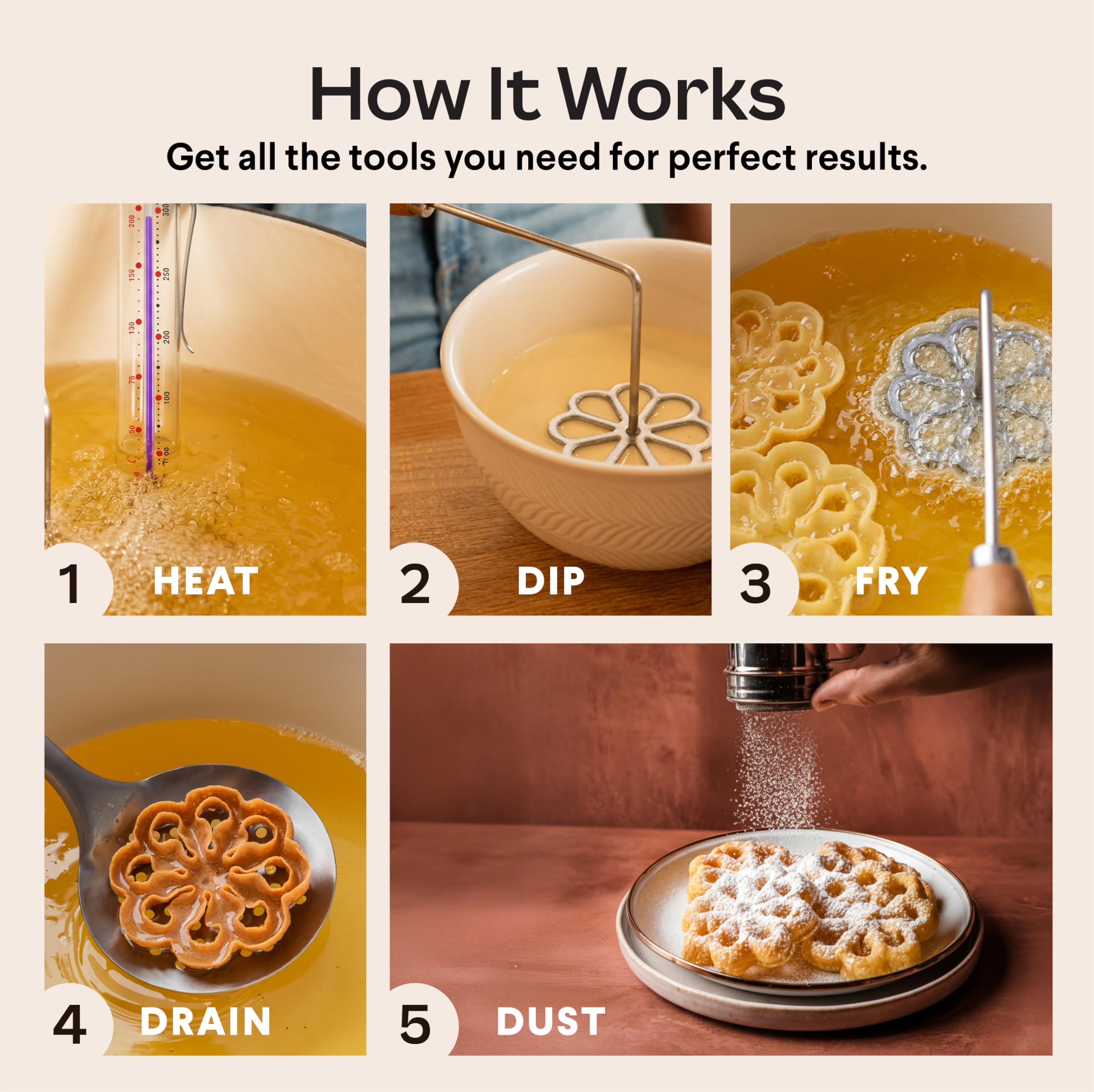 Cooking Gift Set rosettes dorées sur une assiette prêtes à servir