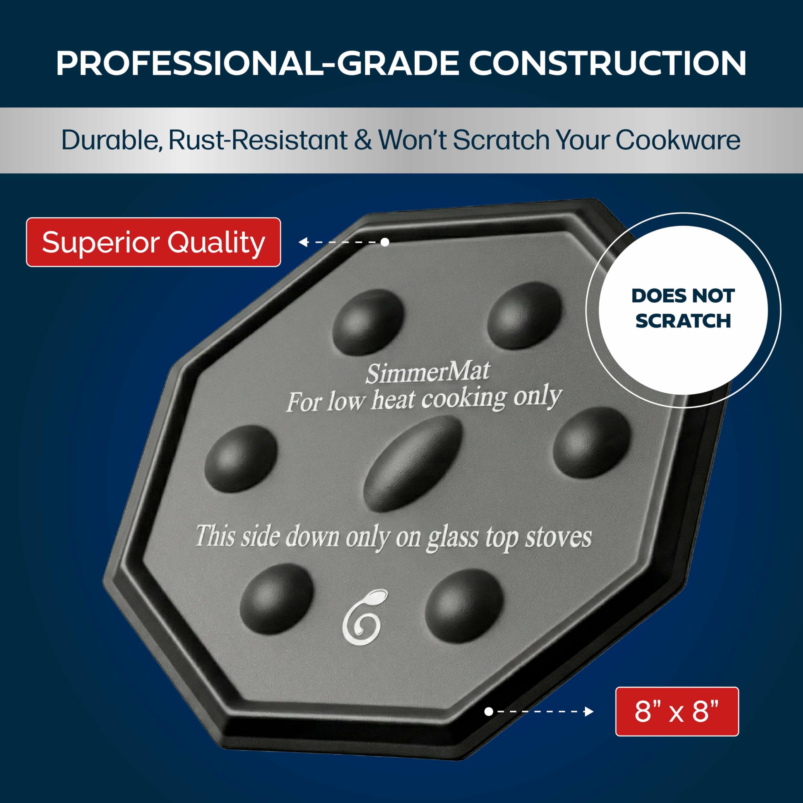 Cooks Innovations SimmerMat gros plan surface montrant diffusion homogène