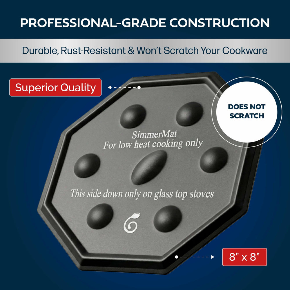 Cooks Innovations SimmerMat gros plan surface montrant diffusion homogène