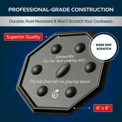 Cooks Innovations SimmerMat gros plan surface montrant diffusion homogène