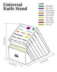 Cooks Standard bloc acacia angle montrant l'accès facile et la préhension rapide