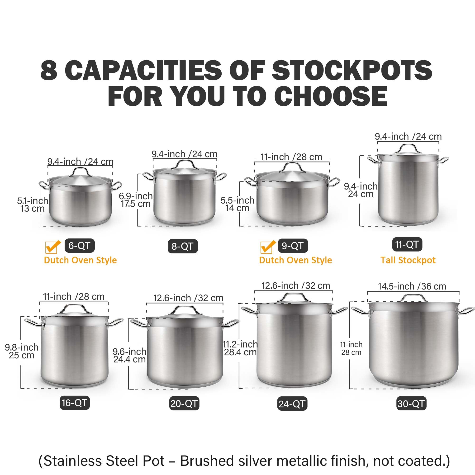 Cooks Standard détail finition brossée inox pour nettoyage facile