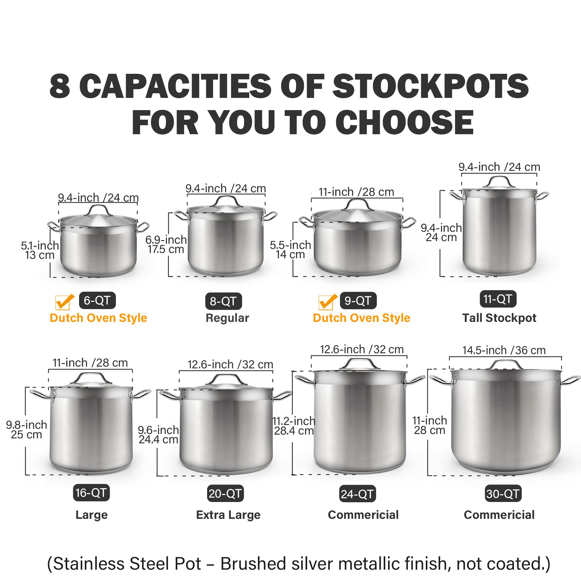Cooks Standard gros plan acier inox 18/10 montrant la finition durable et résistante