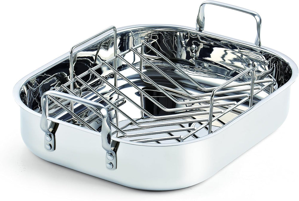 Cooks Standard rôtissoire face avant montrant finition inox et capacité