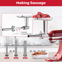 Coolcook ensemble d'accessoires inclus montrant les plaques, couteaux et poussoir