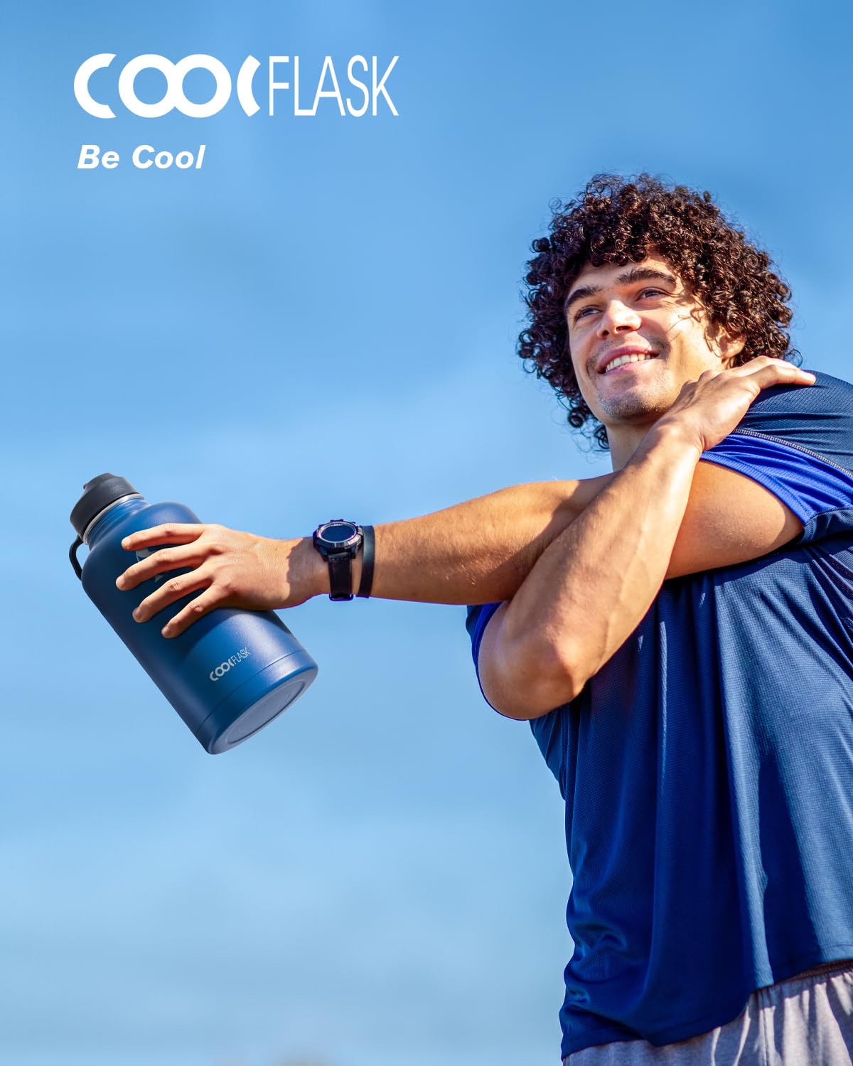Coolflask comparaison taille montrant capacité 64 oz pratique