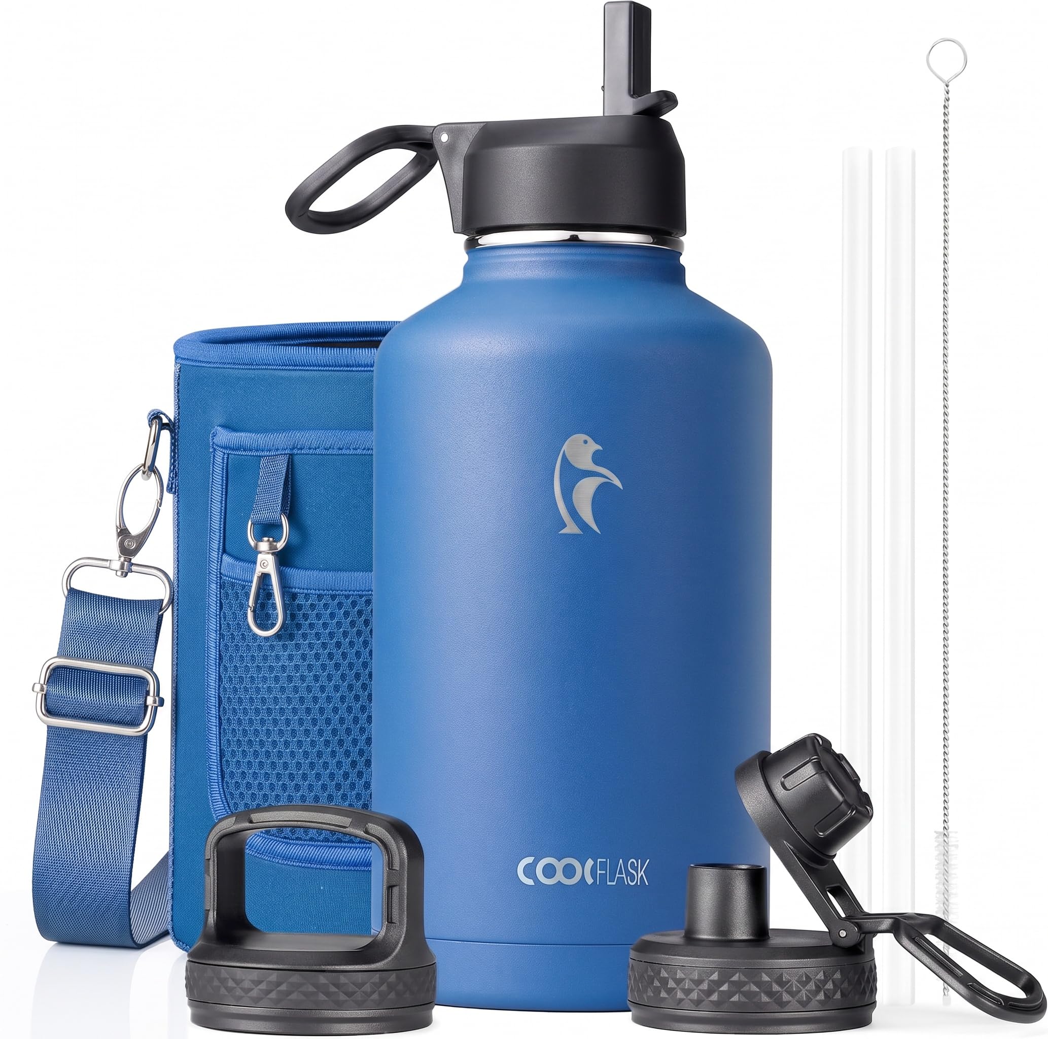 Coolflask vue avant de la bouteille, design robuste et pratique
