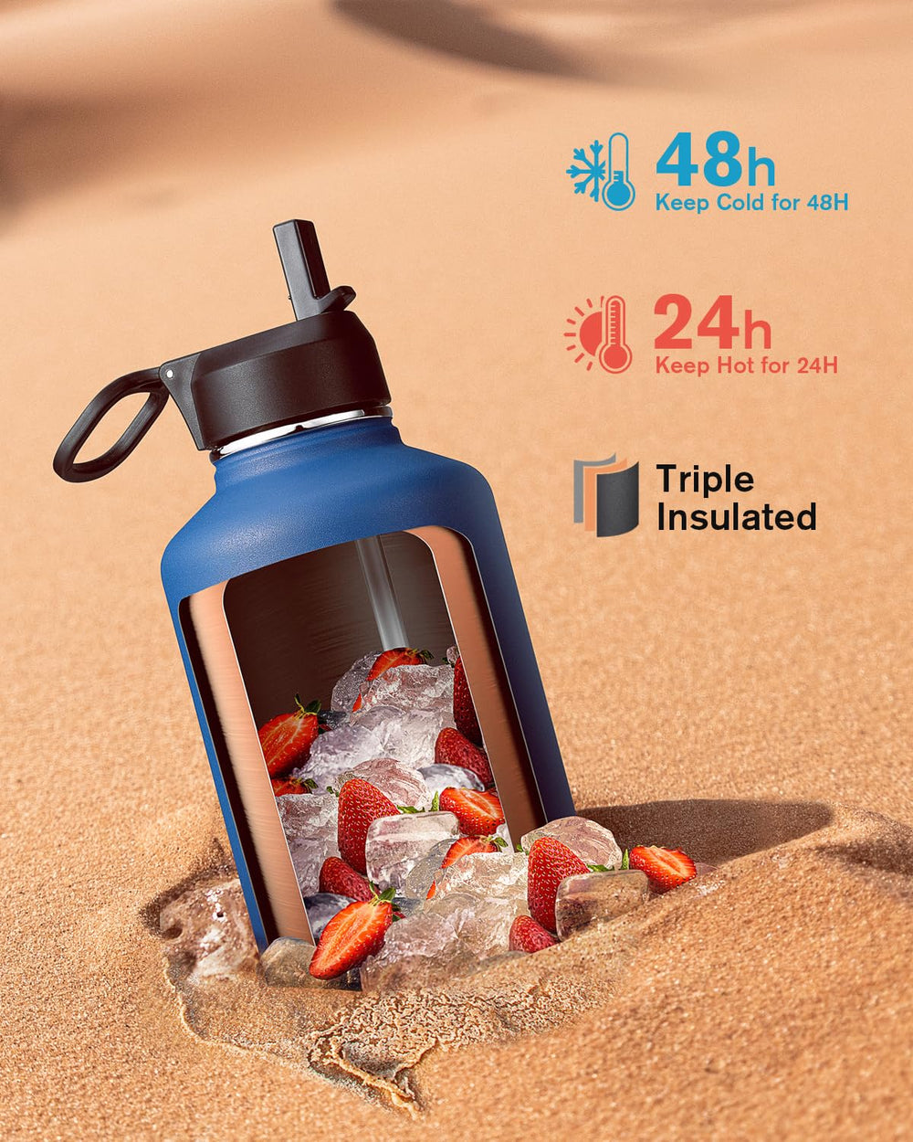 Coolflask gros plan sur acier 18/8 montrant finition sans odeur
