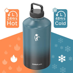Coolflask gros plan acier 18/8 offrant durabilité et goût neutre