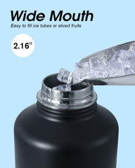 Coolflask bouteille ouverte remplie de glaçons pour rafraîchissement prolongé