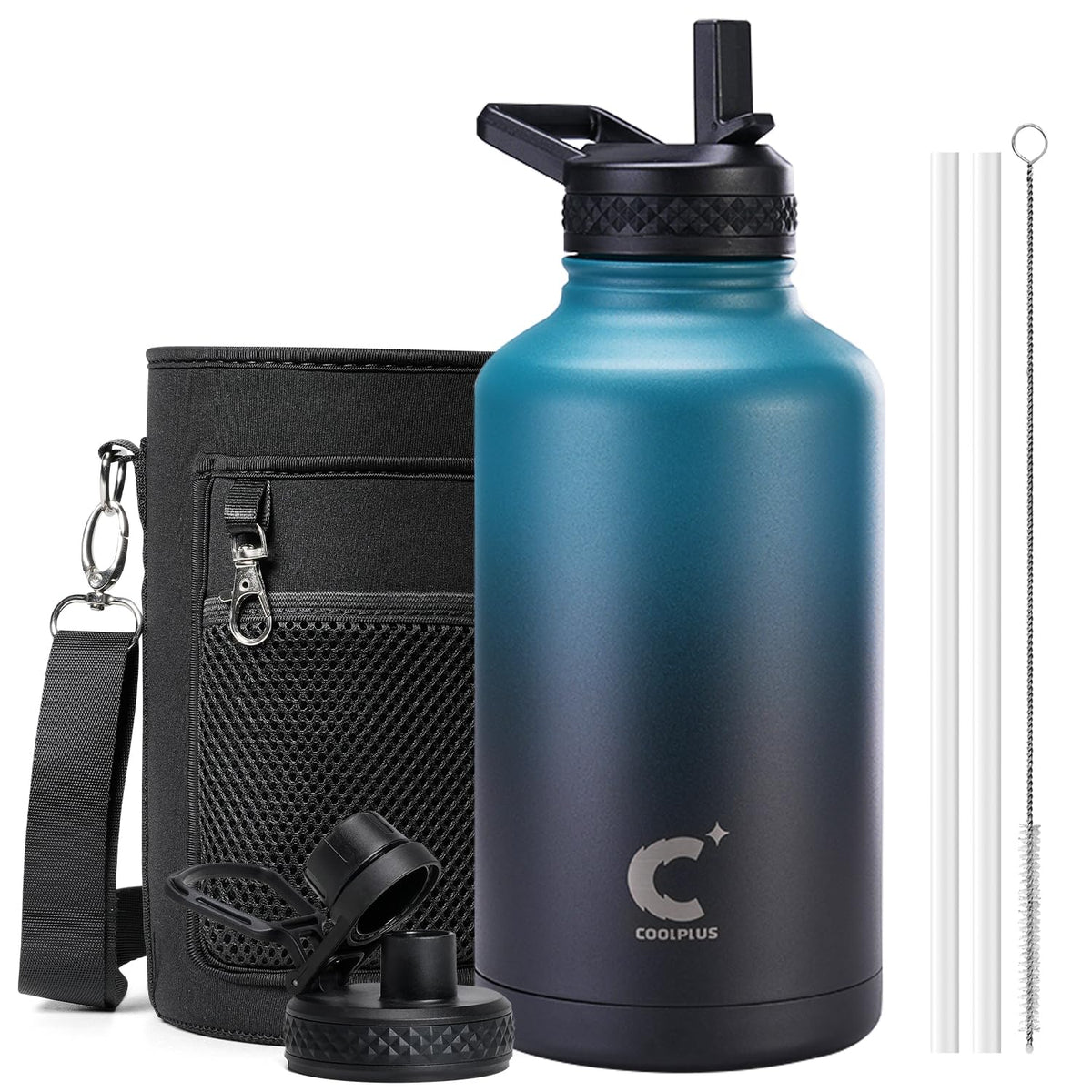 Coolplus face avant de la gourde 64 oz montrant design robuste et capacité