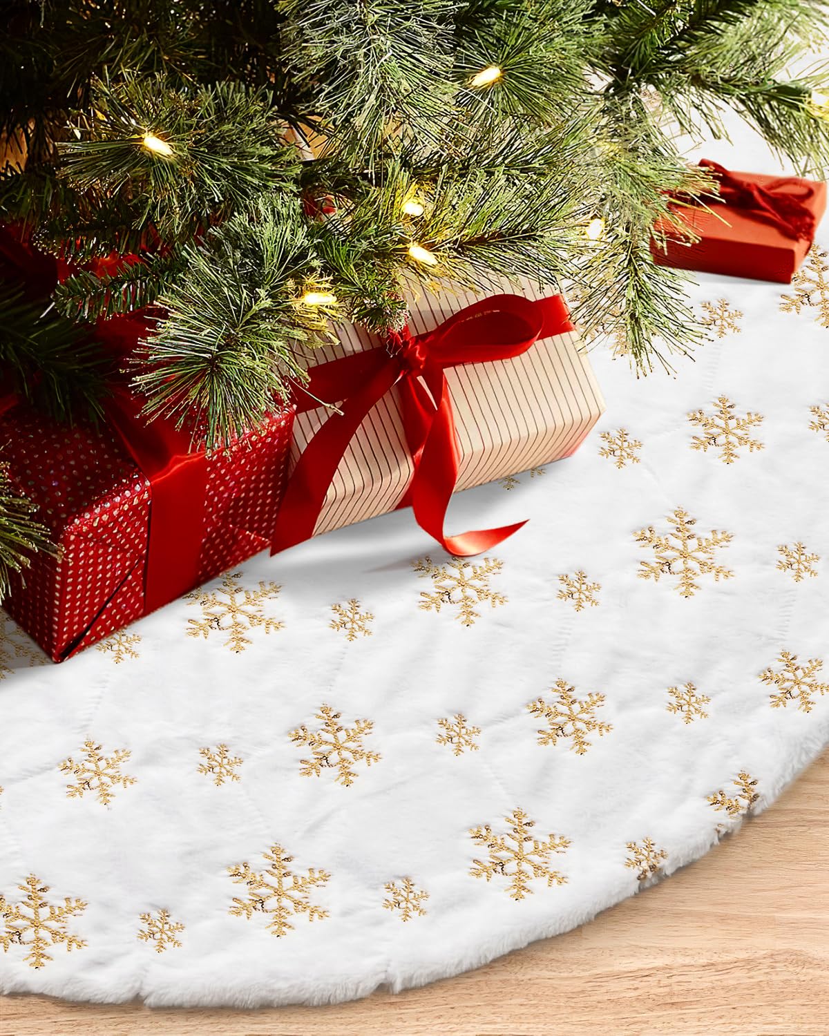 COOLWUFAN jupe de sapin face avant élégante ajout de luxe