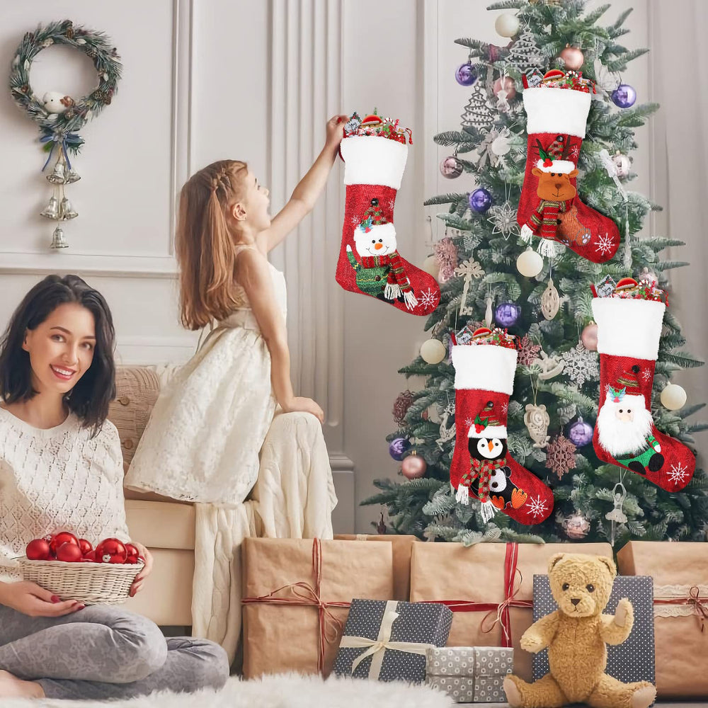 COOLWUFAN texture toile de jute et plush durable pour usage festif