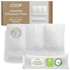 Coop Home Goods oreiller face avant montrant design ergonomique et confort