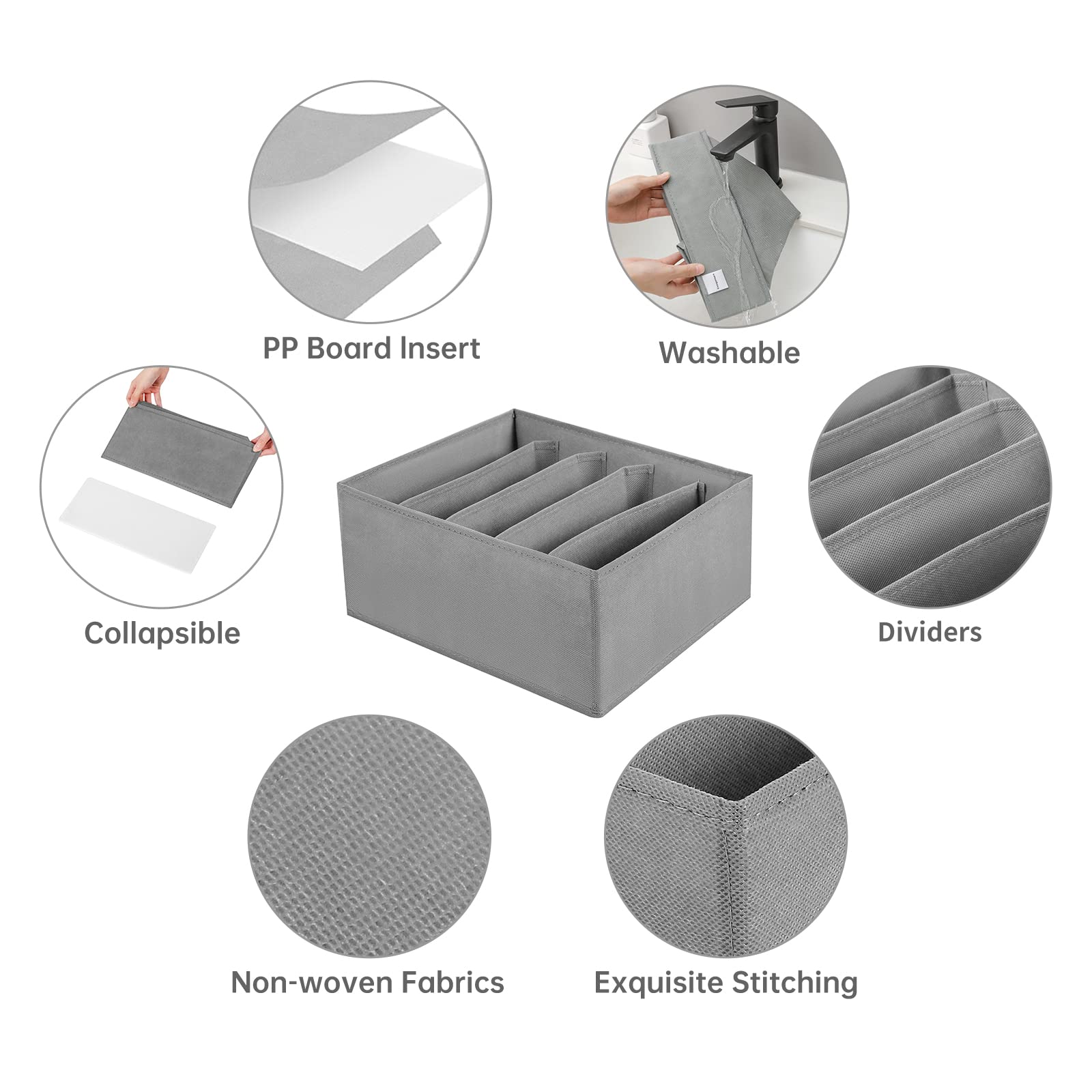 Coorganisers pliable rangé à plat pour rangement compact