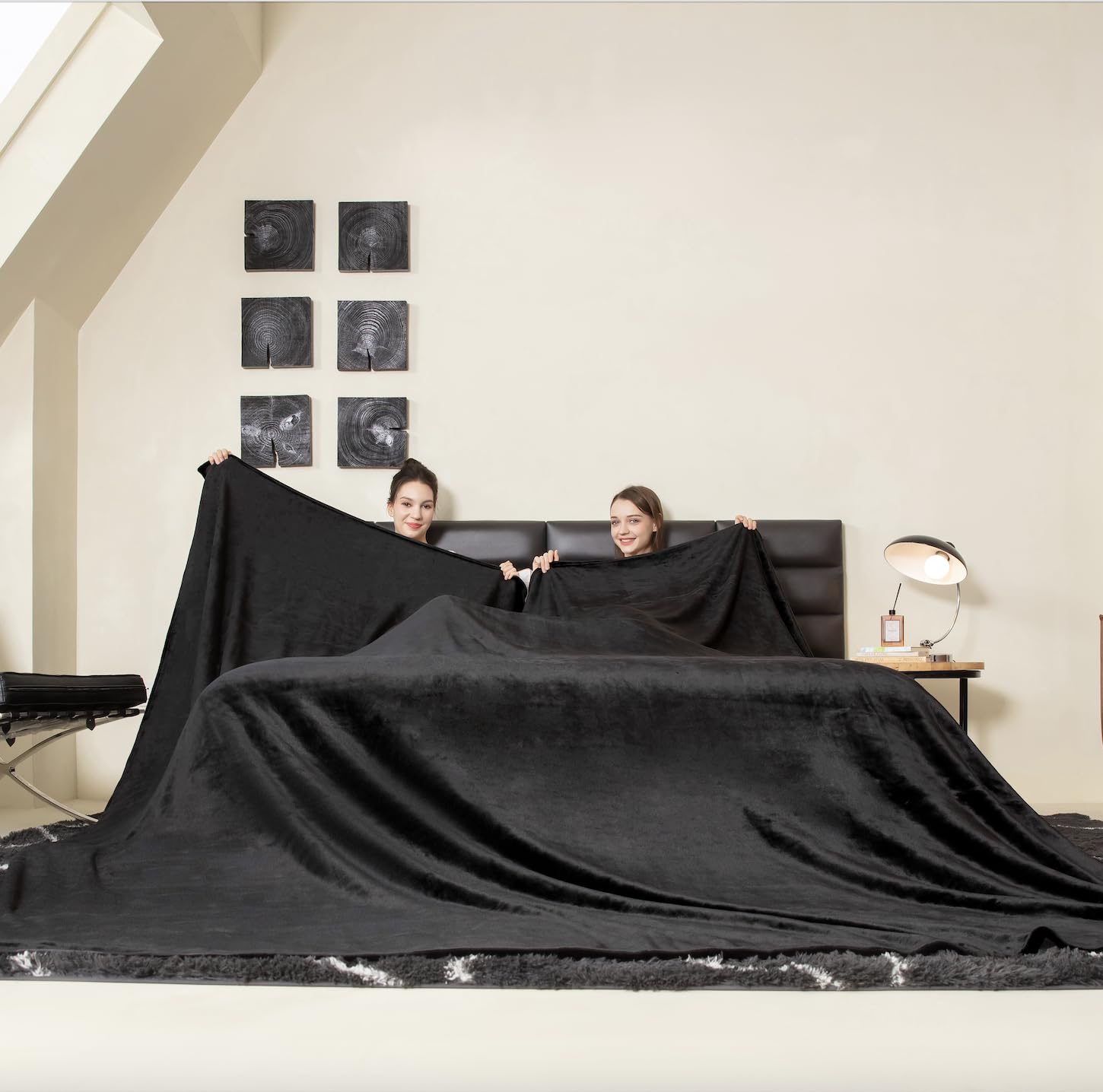 COOVA plaid face avant montrant taille généreuse et aspect enveloppant