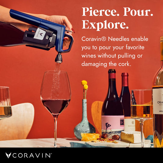 CORAVIN gros plan de l’aiguille illustrant la structure creuse et durabilité