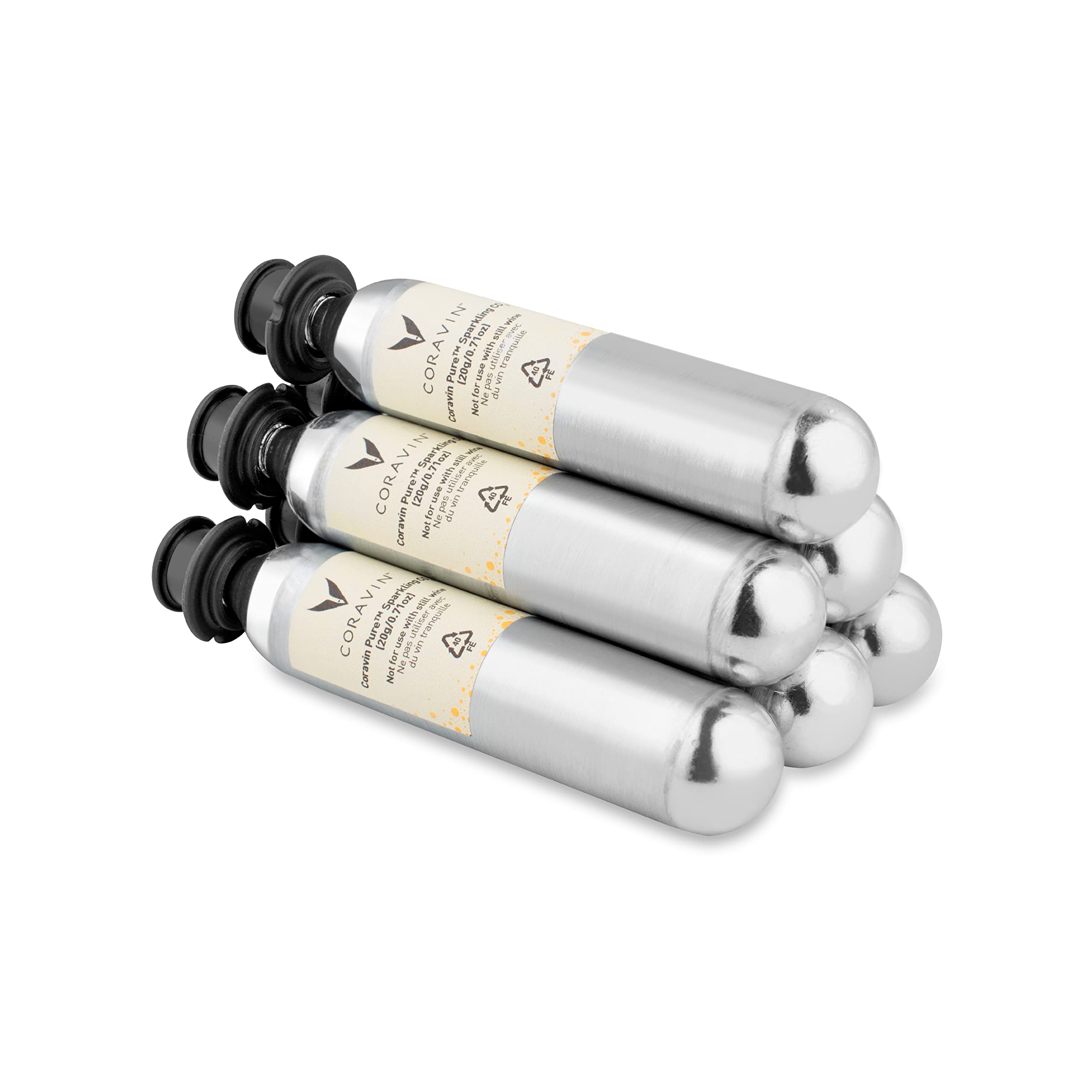 Coravin emballage pack de 6 montrant la compatibilité et sérénité d'achat