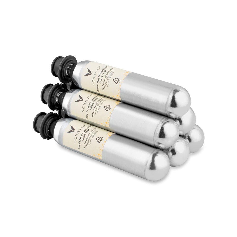 Coravin emballage pack de 6 montrant la compatibilité et sérénité d'achat