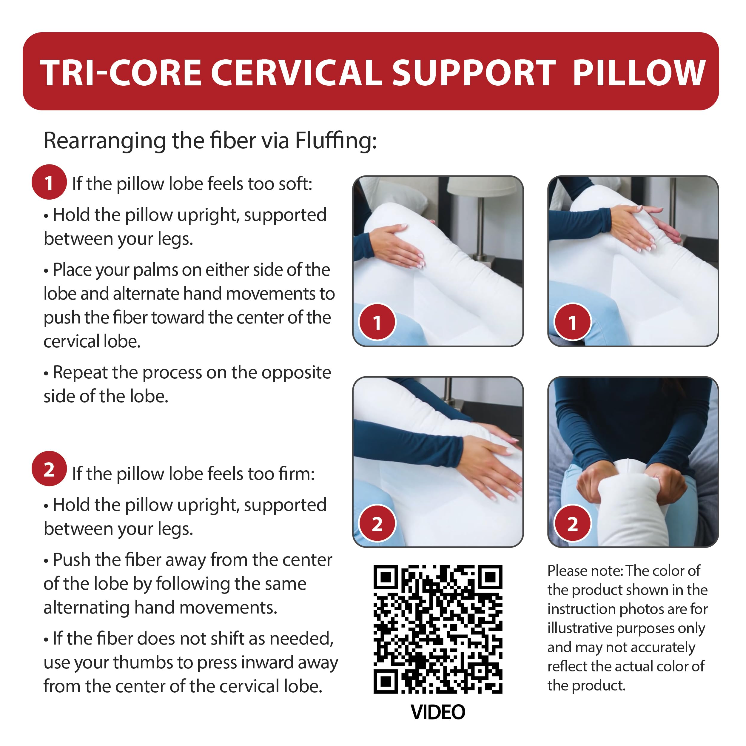 Core Products oreiller utilisé sur le dos montrant alignement cervical