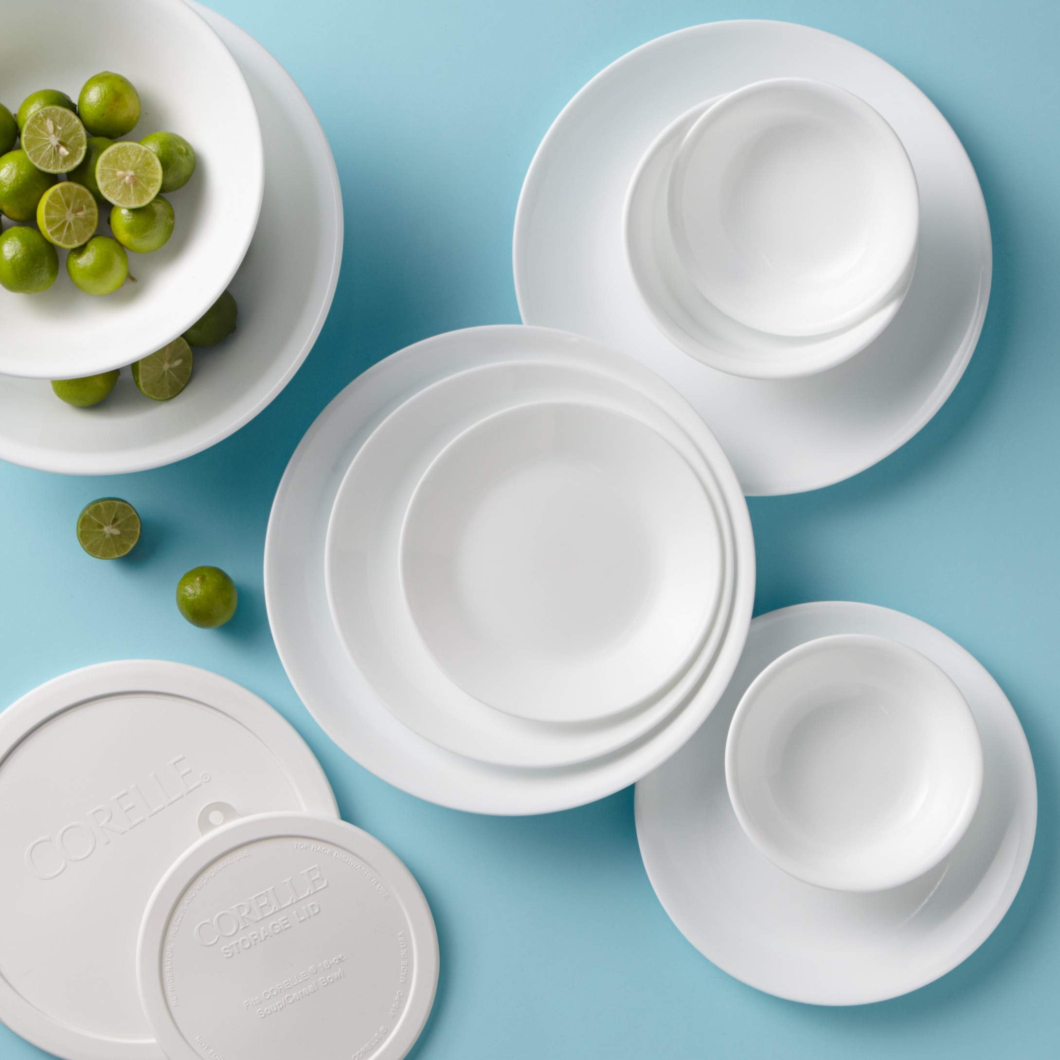 Corelle bols avec couvercles prêts à stocker et transporter des restes