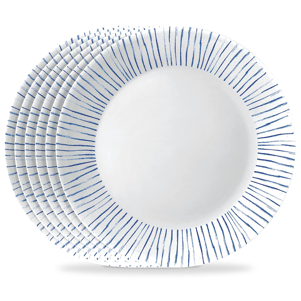 Corelle assiette face montrant motif côtier et finition résistante