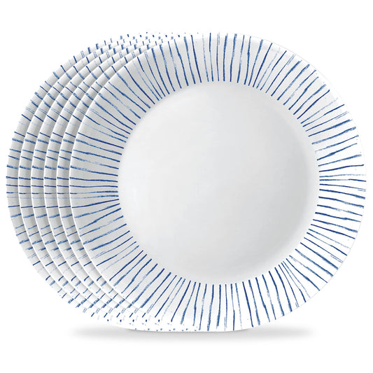 Corelle assiette face montrant motif côtier et finition résistante