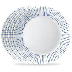 Corelle assiette face montrant motif côtier et finition résistante