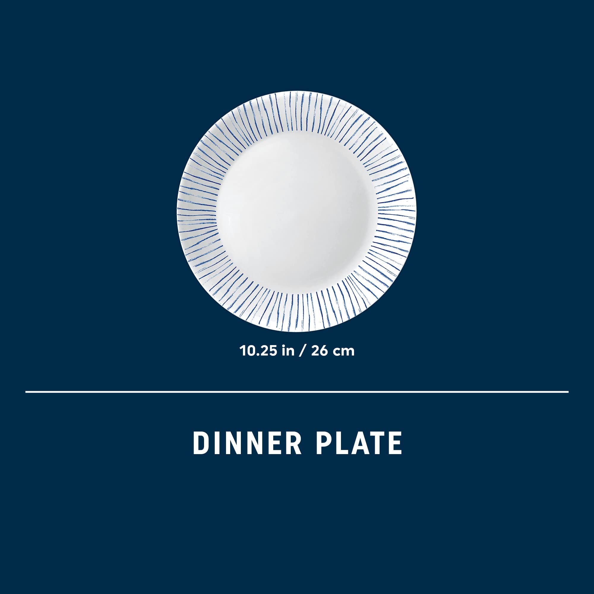 Corelle assiette avec couverts pour comparaison de taille et usage pratique