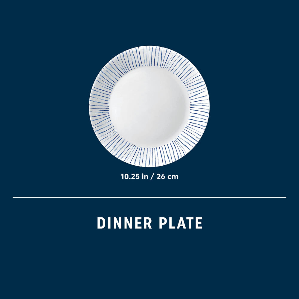 Corelle assiette avec couverts pour comparaison de taille et usage pratique
