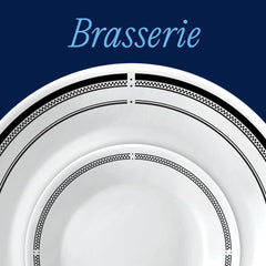 Corelle brasserie gros plan liseré noir pour style bistrot raffiné